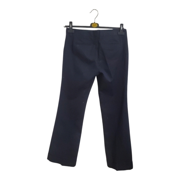 J. Crew Womens City fit Wide leg Pants with Cuffs 100% Cotton Black Size 4 - Picture 2 of 8